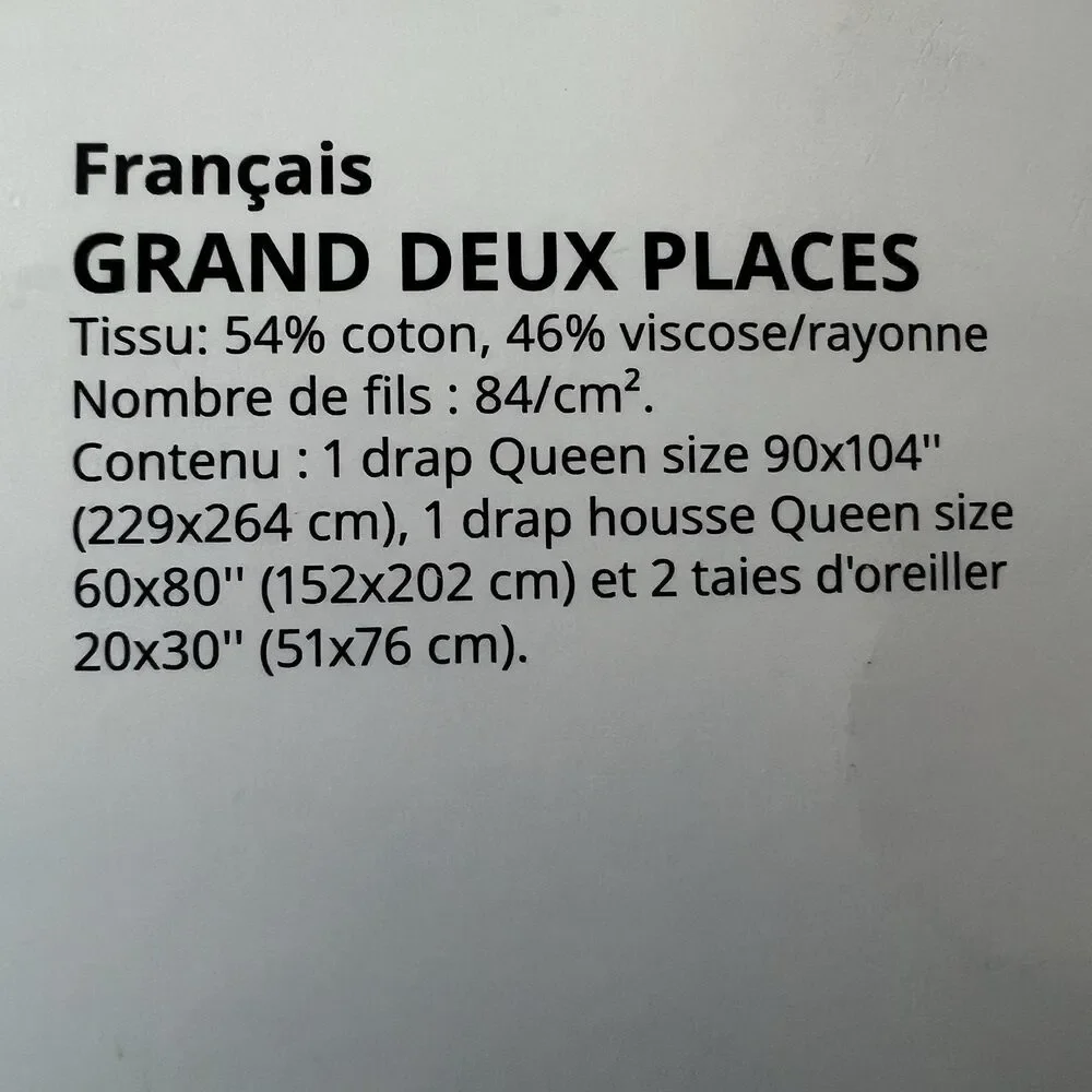 IKEA NASSELKLOCKA NÄSSELKLOCKA Sheet Set Light Grey-beige Queen 605.897.75